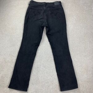 Levi's 505 Straight Jeans Womens 30 Black Mid Rise Denim Pants